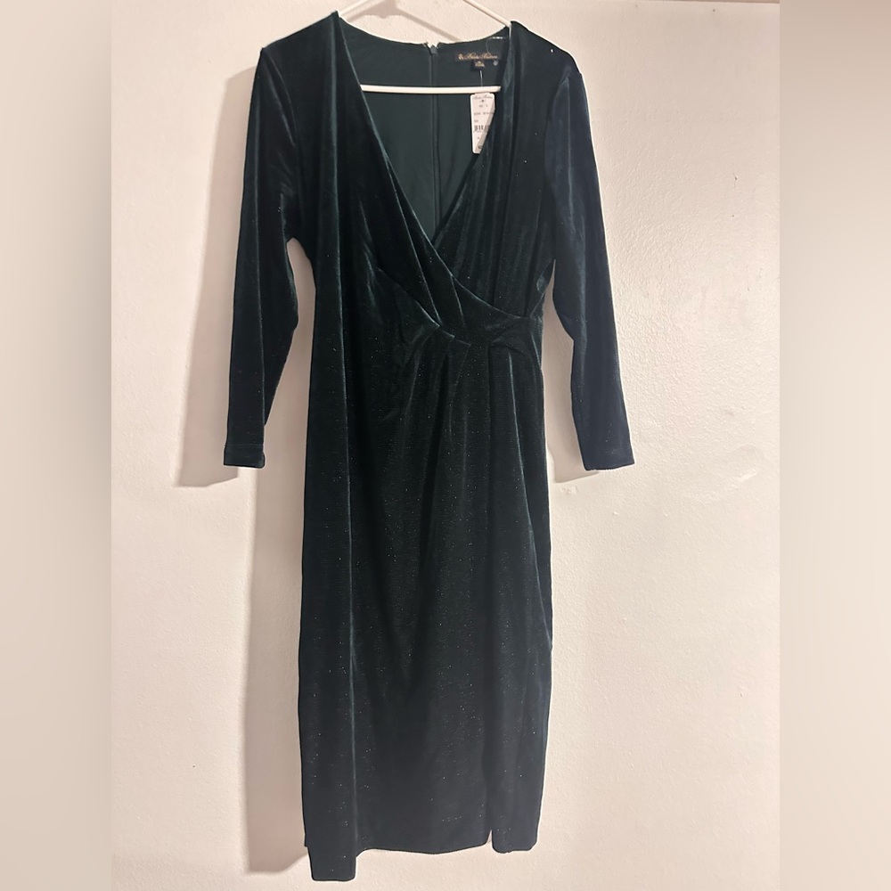 Brooks Brothers Dark Green Long Sleeve Dress